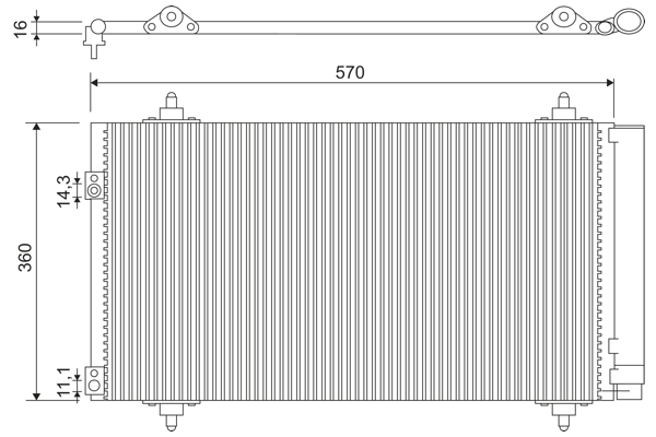 Airco condensor Valeo 818171