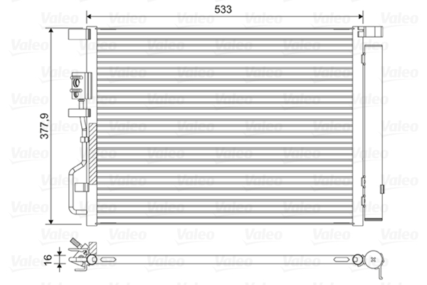 Airco condensor Valeo 822612