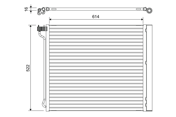 Airco condensor Valeo 822649