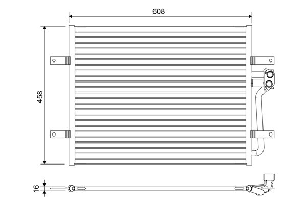 Airco condensor Valeo 822654