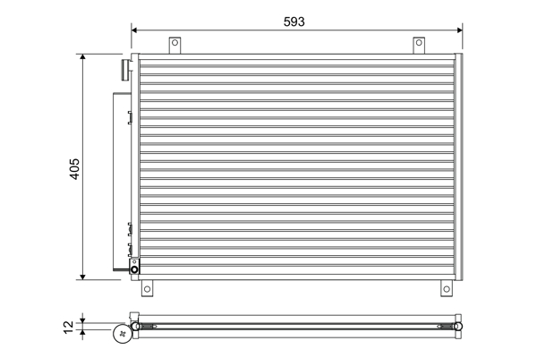 Airco condensor Valeo 822659