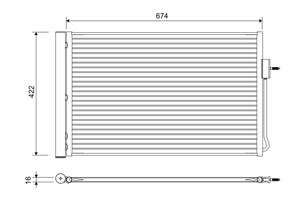 Airco condensor Valeo 822662