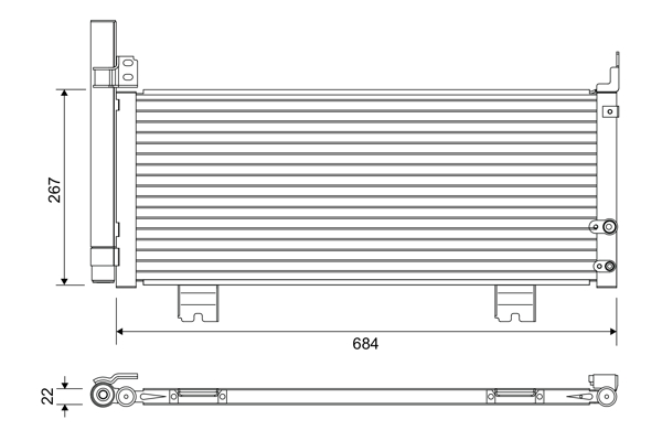 Airco condensor Valeo 822663