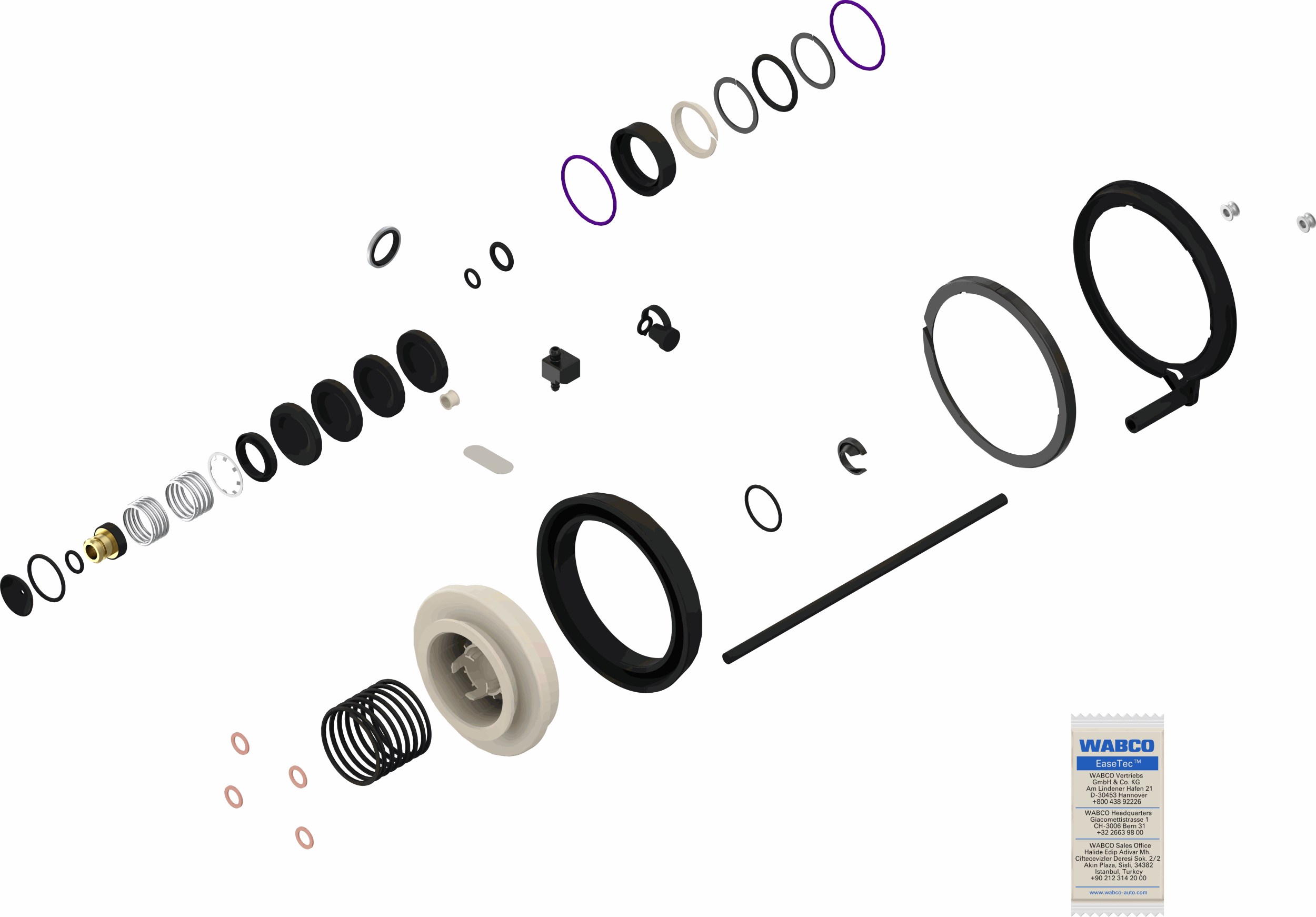 Versnellingspook reparatieset Wabco 9700519062