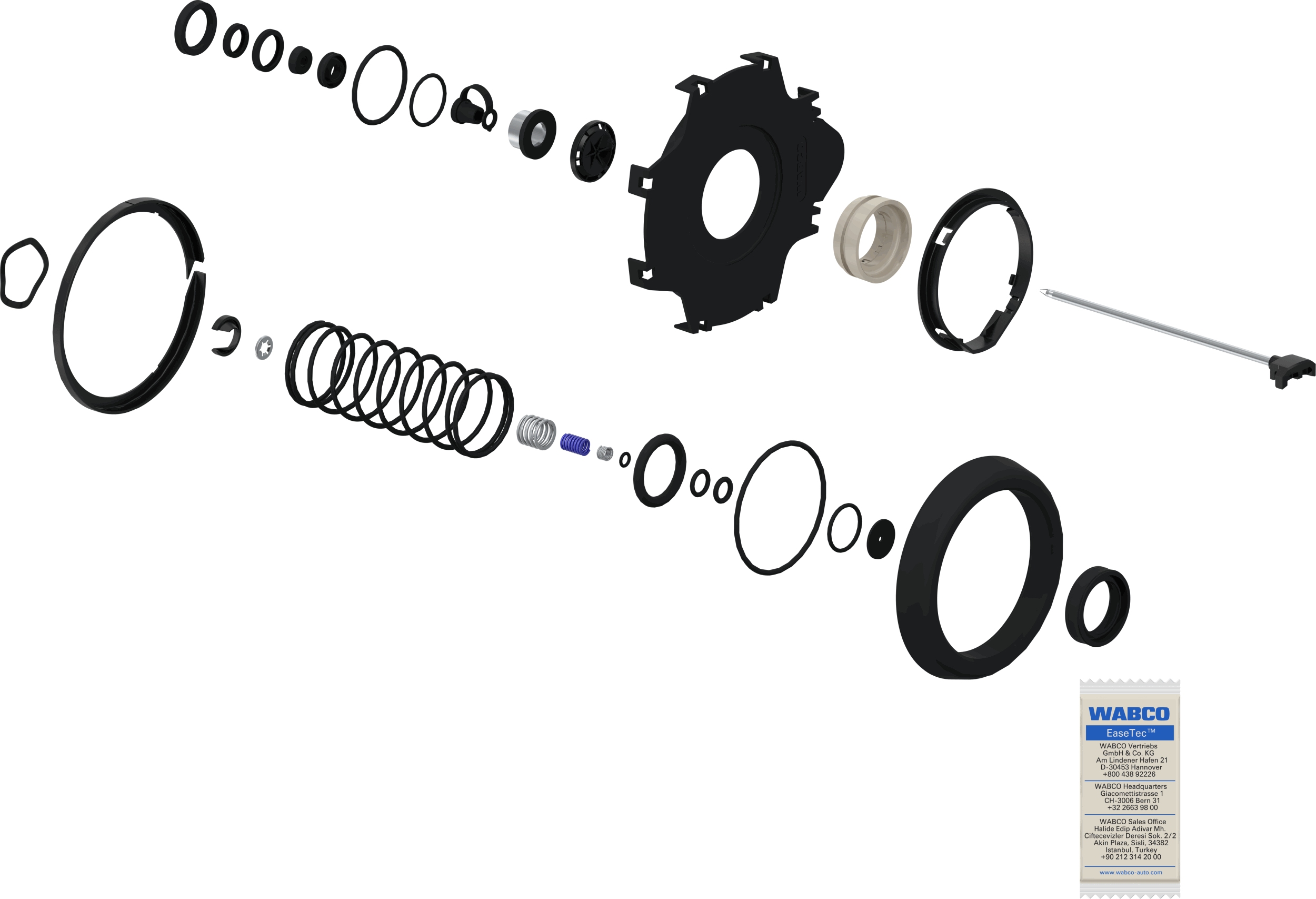 Koppelingsbekrachtiger reparatieset Wabco 9700519842