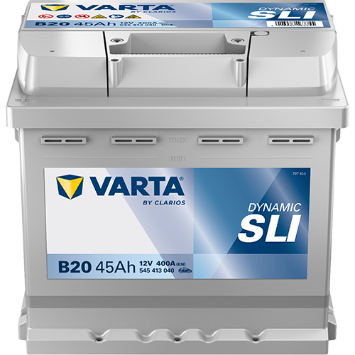 Varta DYNAMIC SLI B20 - 545413040K262 - 4016987119372 - 4016987167755 - 077 - 12V 400A 45Ah - 545413040 - 709209  - Black Dynamic - 5454130403122 - 533070