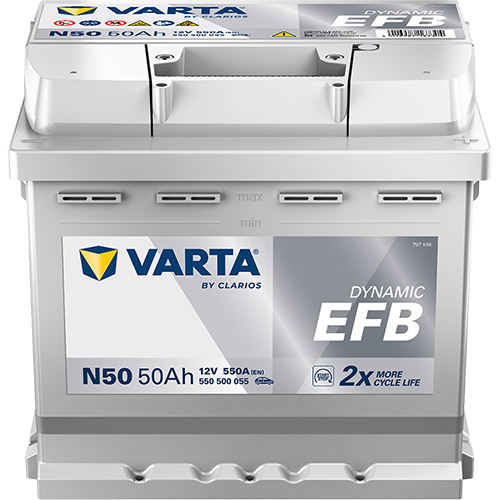 Varta DYNAMIC EFB N50 550500055K262 - 4016987165553 - 4016987165881 - 4016987167304