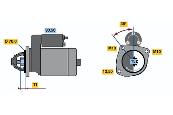 Starter Bosch 0 001 107 064