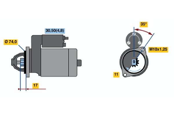 Bosch Starter 0 001 107 440