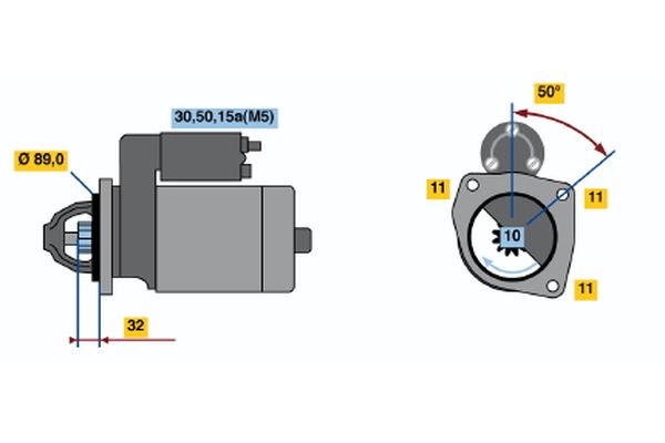 Bosch Starter 0 001 108 158