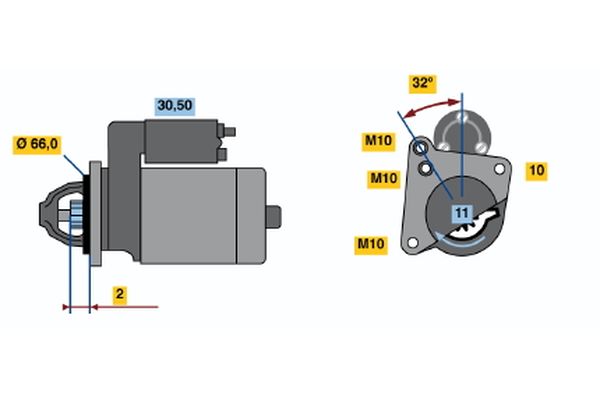 Bosch Starter 0 001 108 180