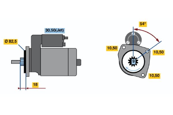 Starter Bosch 0 001 109 001