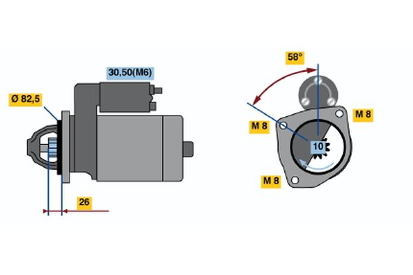 Starter Bosch 0 001 110 125