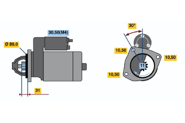 Starter Bosch 0 001 368 319