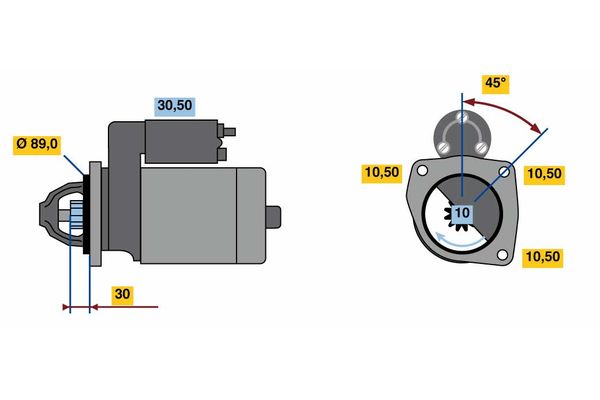 Starter Bosch 0 001 262 020