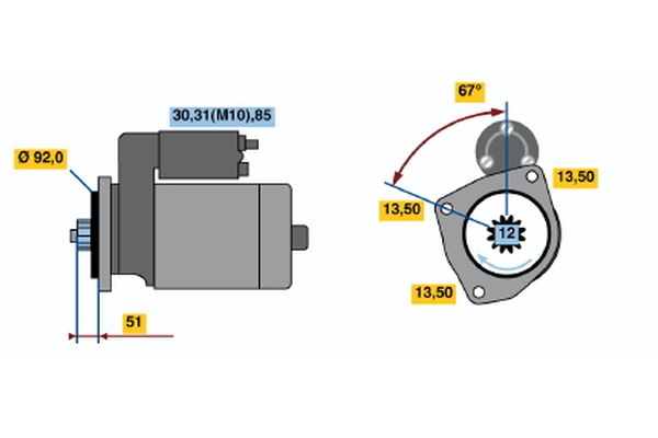 Starter Bosch 0 001 330 007