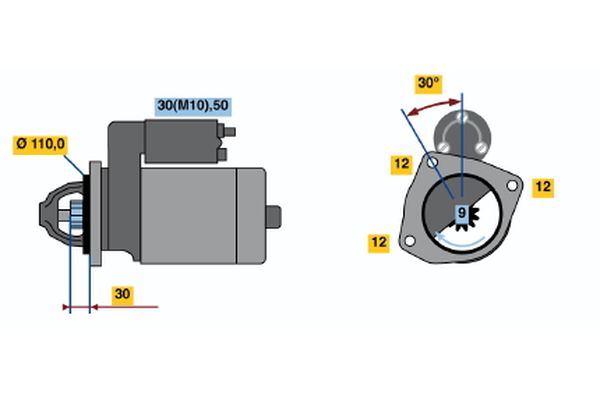 Starter Bosch 0 001 362 073