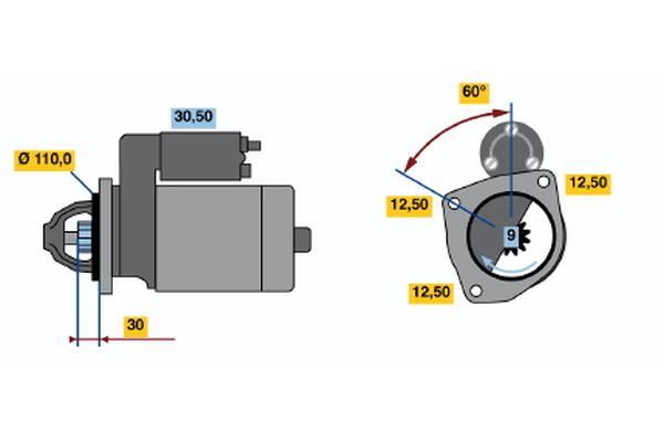 Starter Bosch 0 001 368 019