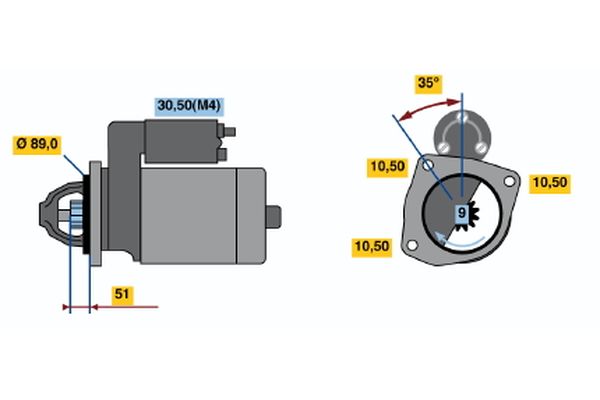 Starter Bosch 0 001 368 030