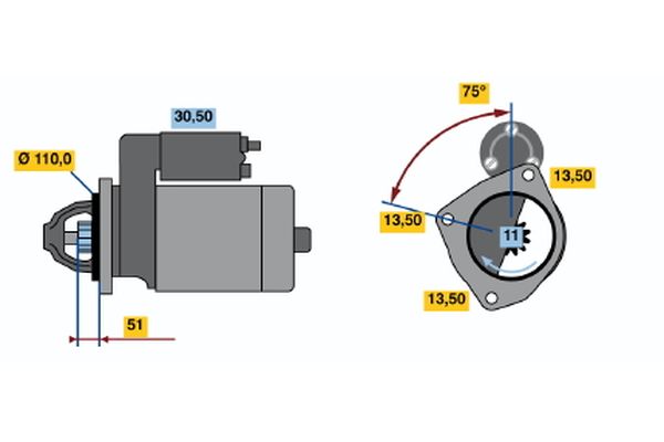 Bosch Starter 0 001 368 313