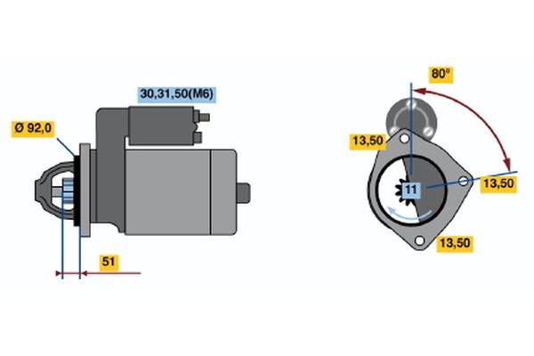 Starter Bosch 0 001 371 019