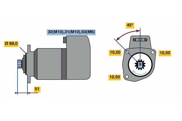 Starter Bosch 0 001 416 024