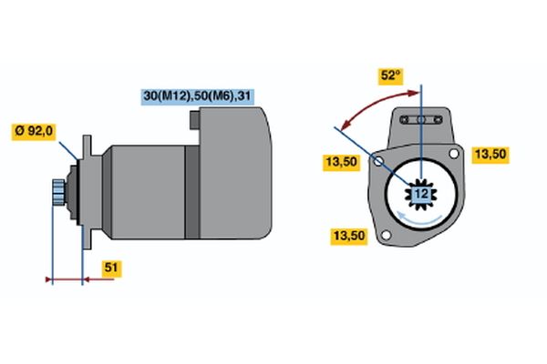 Starter Bosch 0 001 417 075