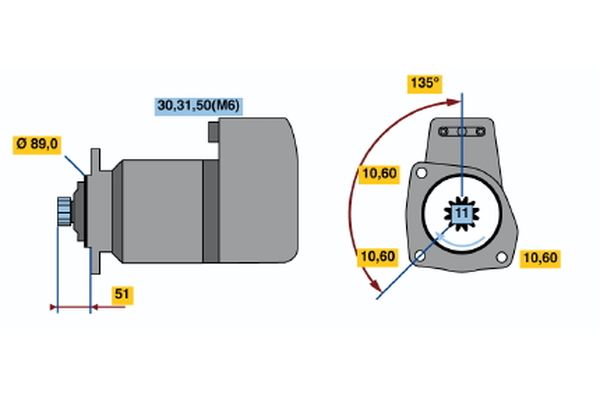 Starter Bosch 0 001 510 008