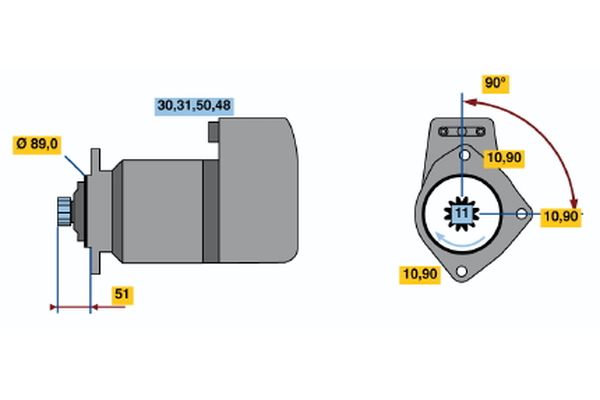 Bosch Starter 0 001 510 034