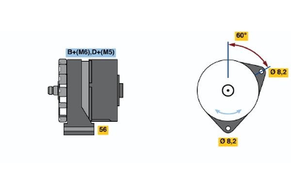 Alternator/Dynamo Bosch 0 120 339 537
