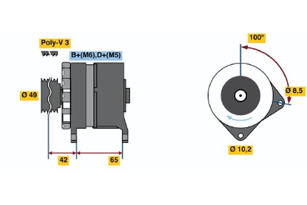 Alternator/Dynamo Bosch 0 120 339 547