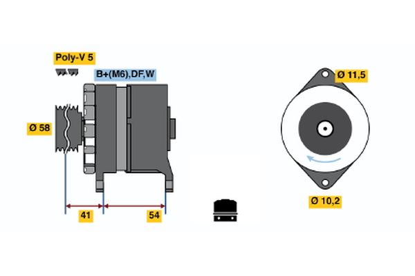 Alternator/Dynamo Bosch 0 986 044 280