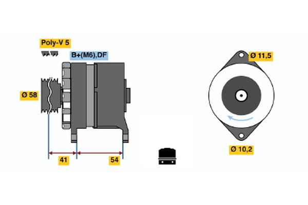 Alternator/Dynamo Bosch 0 120 450 029