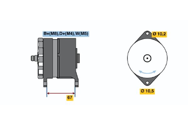 Alternator/Dynamo Bosch 0 986 036 240