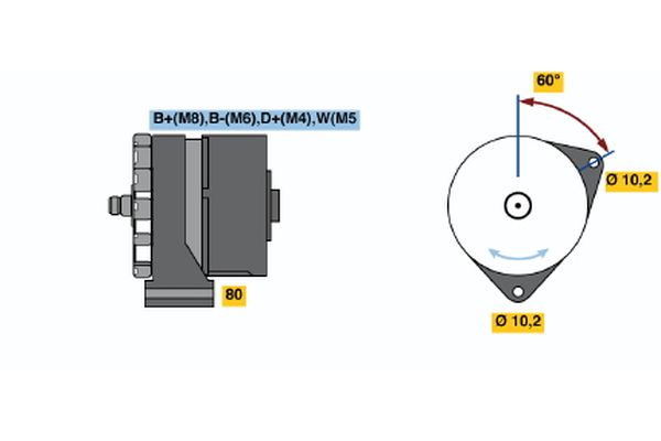 Alternator/Dynamo Bosch 0 120 468 142