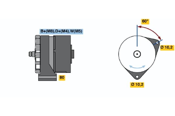 Alternator/Dynamo Bosch 0 120 468 155