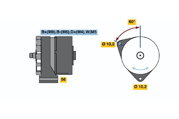 Alternator/Dynamo Bosch 0 120 468 161