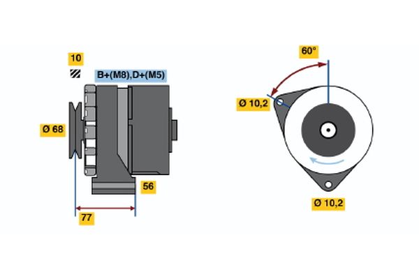 Alternator/Dynamo Bosch 0 986 033 140