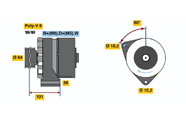 Alternator/Dynamo Bosch 0 120 469 857