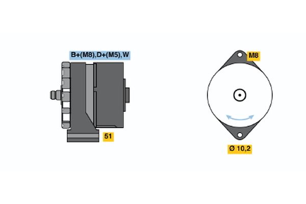 Alternator/Dynamo Bosch 0 120 484 018