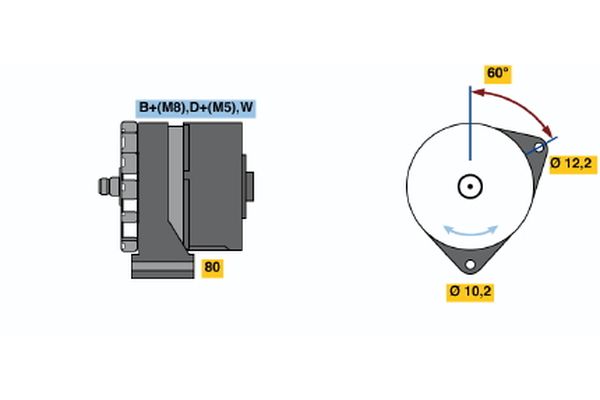Alternator/Dynamo Bosch 0 120 484 024