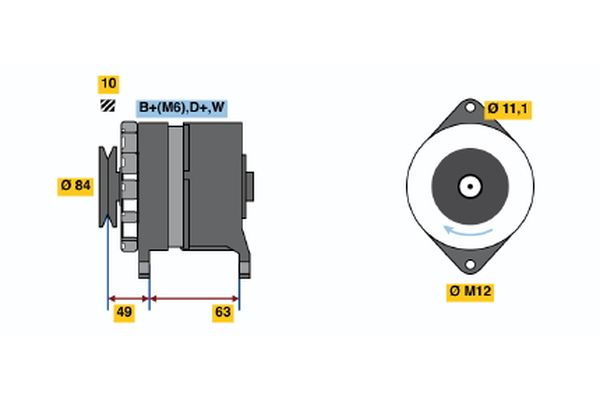 Alternator/Dynamo Bosch 0 120 488 284