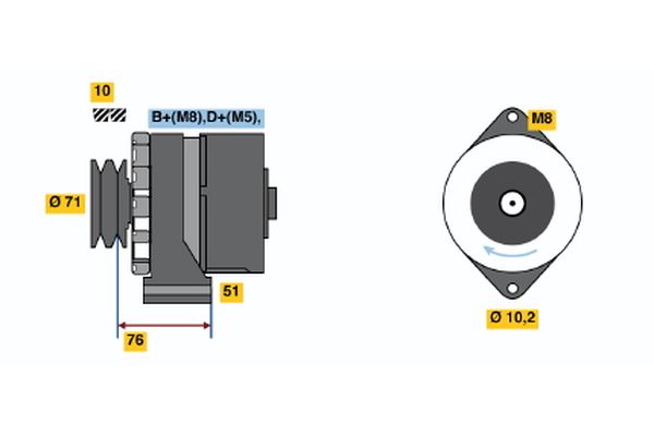 Alternator/Dynamo Bosch 0 120 488 303