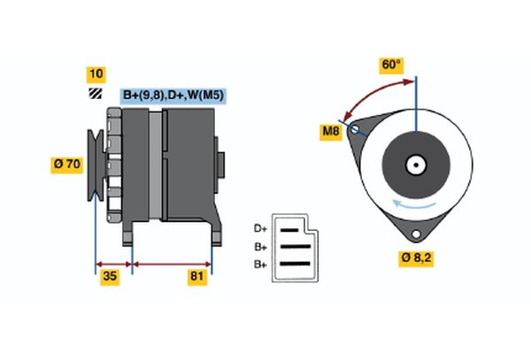 Alternator/Dynamo Bosch 0 120 489 093