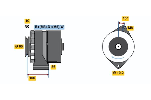 Alternator/Dynamo Bosch 0 986 034 530