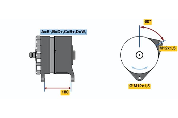 Alternator/Dynamo Bosch 0 986 034 600