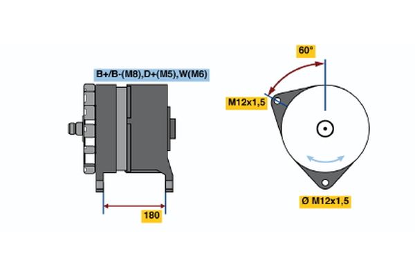Alternator/Dynamo Bosch 0 986 033 550