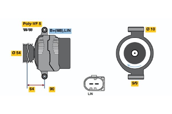 Bosch Alternator/Dynamo 0 121 615 005