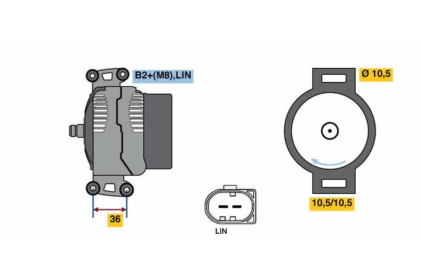 Bosch Alternator/Dynamo 0 121 615 111