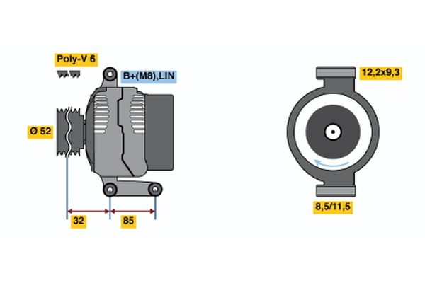 Alternator/Dynamo Bosch 0 121 715 032